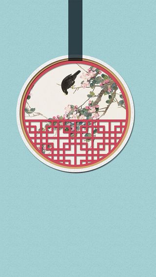 简约小清新春分窗棂H5背景素材高清