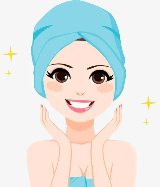 美容后白白的皮肤免抠