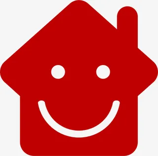 红色生活服务小屋免抠