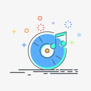 矢量手绘卡通音乐免抠