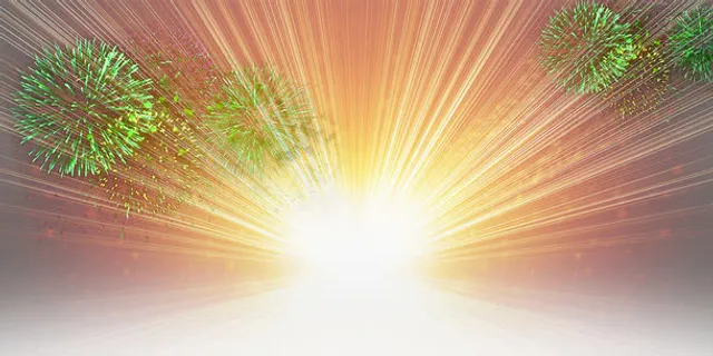 光芒四射的烟花免抠