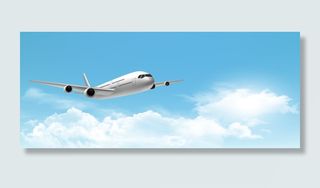 高空飞行客机背景高清
