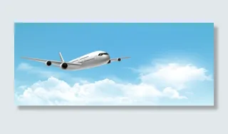 高空飞行客机背景高清