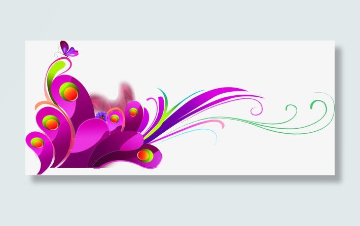 红色鲜花美容院招聘素材免抠