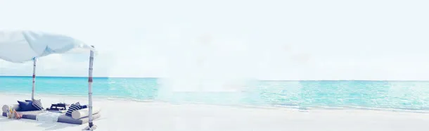 海滩蓝色躺椅舒适免抠