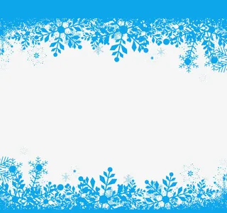 雪花边框免抠