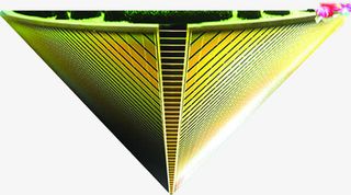 彩色渐变线条招聘展架免抠