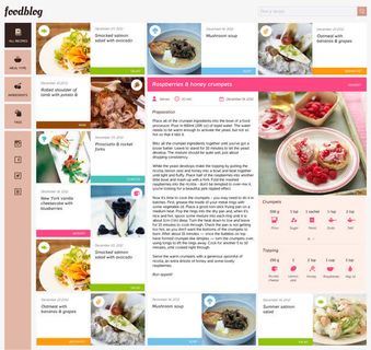 美食网站照片墙UI免抠