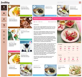 美食网站照片墙UI免抠