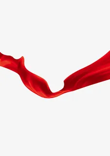 国庆红色中国彩带飘带装饰免抠