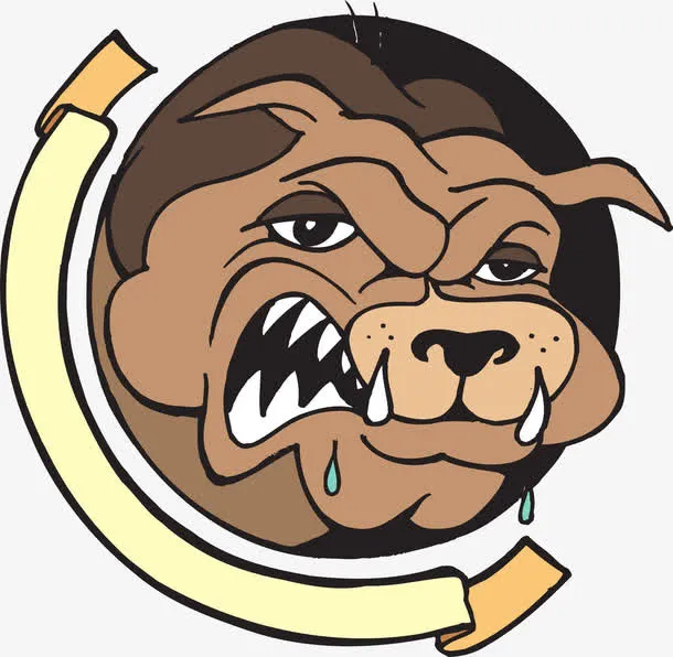流口水的斗牛犬免抠