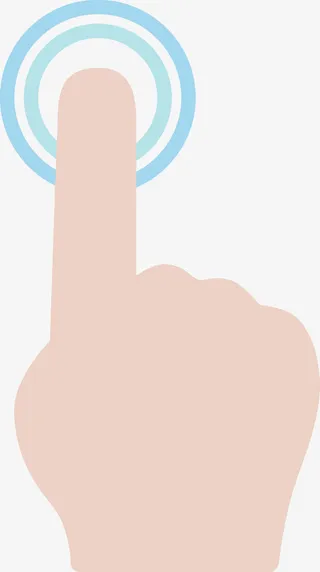 点击手势矢量素材图免抠