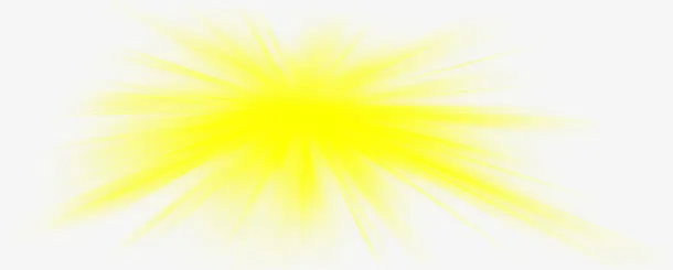高清摄影黄色太阳光效免抠