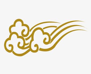 矢量传统云朵素材免抠