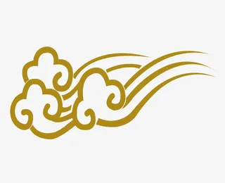 矢量传统云朵素材免抠