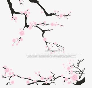 冬至梅花开放矢量免抠