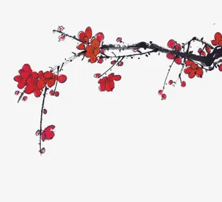 水墨梅花免抠