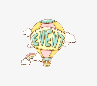 卡通热气球免抠