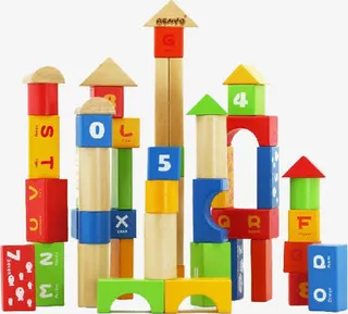 儿童玩具积木海报免抠