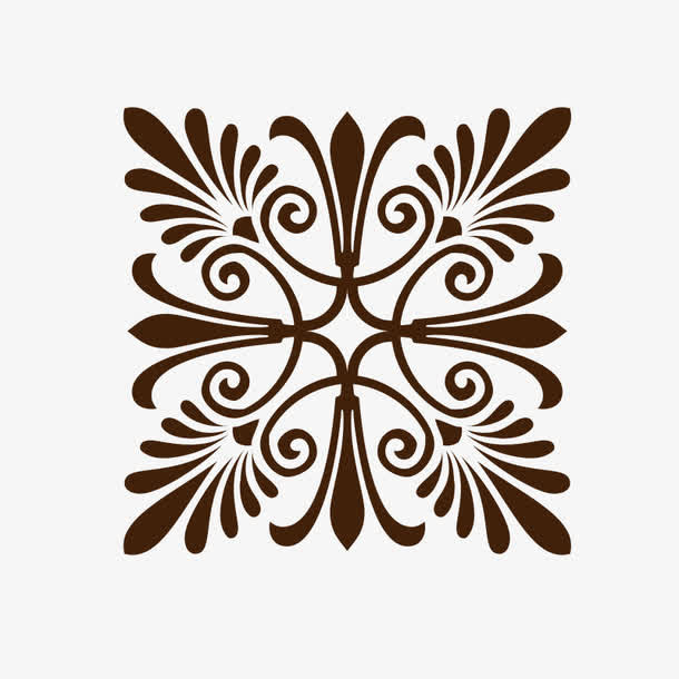 欧式底纹花纹边框免抠