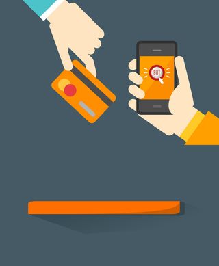 扁平化购物元素手机支付宣传背景高清