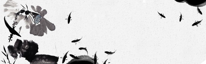 水墨中国古风莲花banner背景高清