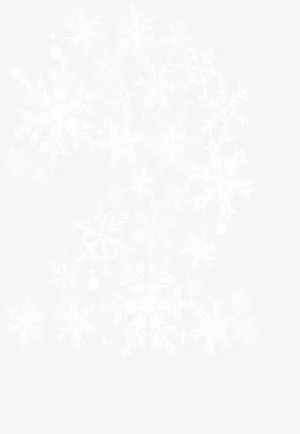 高清白色手绘雪花免抠