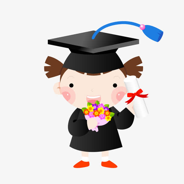 小博士毕业了矢量图免抠