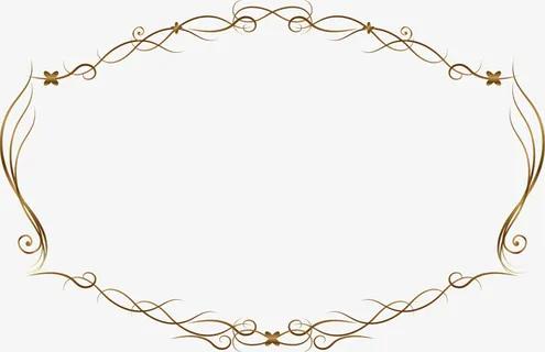 咖啡色线条框架免抠