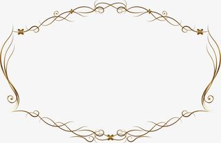 咖啡色线条框架免抠