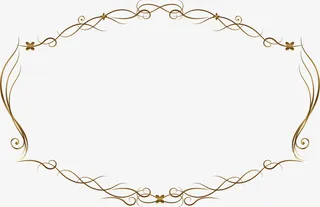 咖啡色线条框架免抠