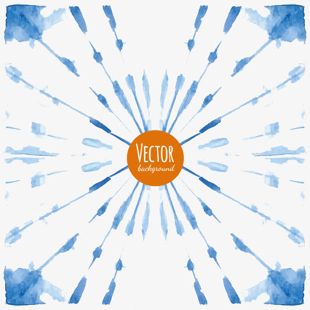 蓝色水墨底纹免抠