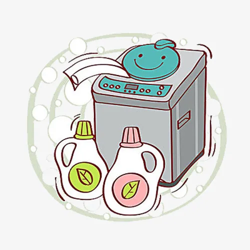 洗衣液与滚筒洗衣机免抠