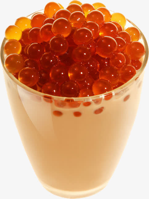 夏日饮品奶茶珍珠免抠