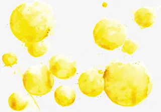 黄色水彩圆圈背景