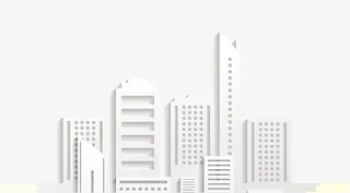 免抠白色大楼城市简约剪影免抠