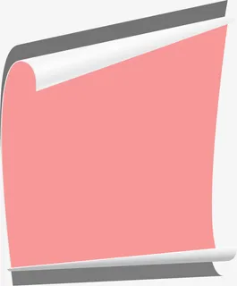 矢量手绘卷边的纸免抠