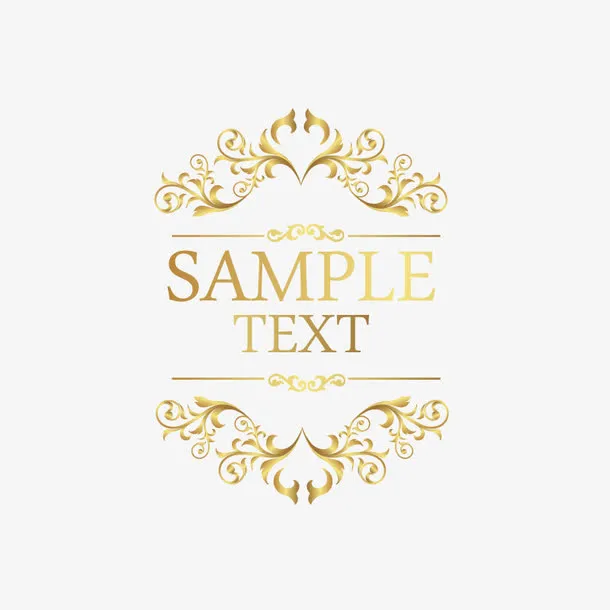 矢量奢华花纹免抠