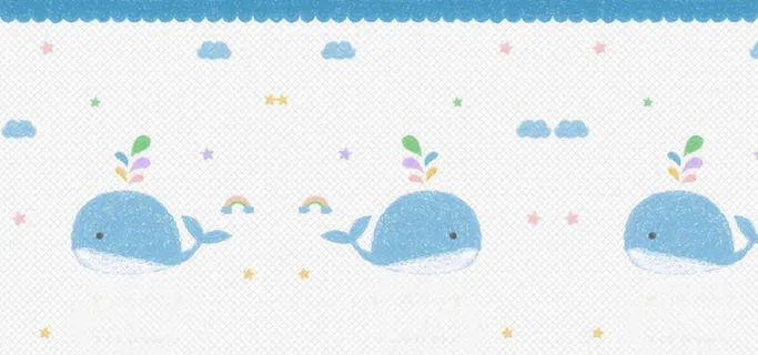 可爱卡通手绘鲸鱼清新背景高清
