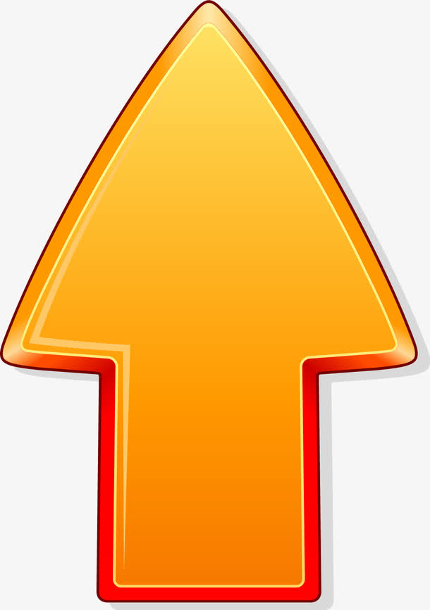 矢量黄色向上箭头免抠