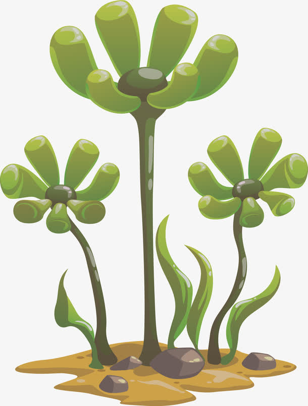 绿色清新植物免抠