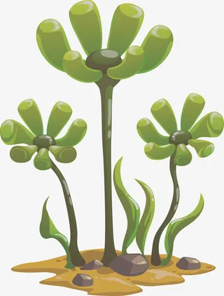 绿色清新植物免抠