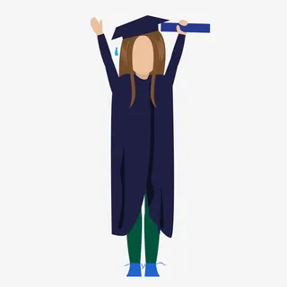 毕业女孩背景装饰