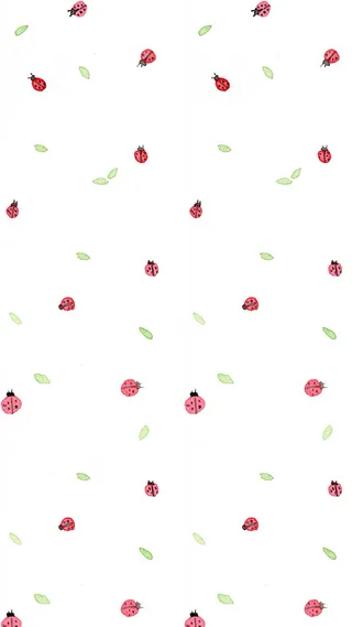 菜鸟图库网-手绘可爱风七星瓢虫白色红色H5背高清