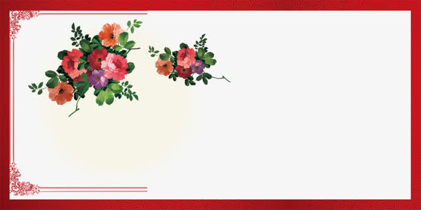 边框花卉免抠