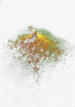 绿叶金点图片素材免抠