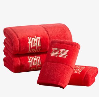 多条结婚毛巾素材免抠