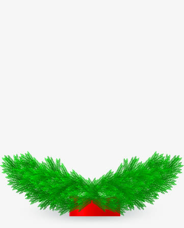 圣诞元旦新年树叶免抠