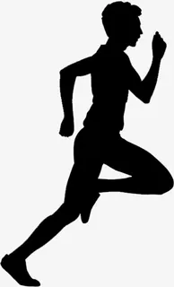 奔跑男孩运动剪影免抠