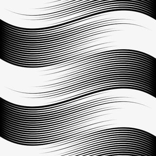 手绘黑色渐变曲线免抠